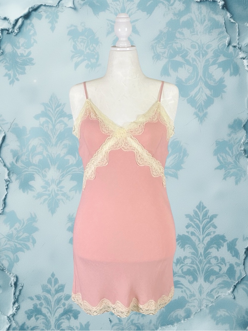Dolls Kill Current Mood Coquette Fairycore Balletcore Lace Cami Slip Dress XL